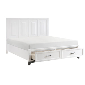 1450WHK-1EK* Eastern King Platform Bed with Footboard Storage