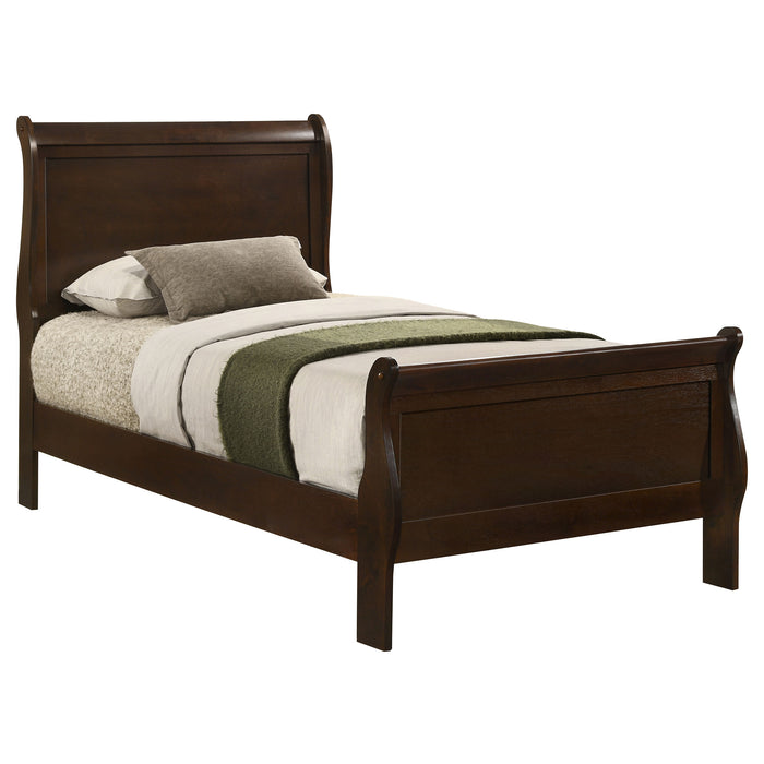 Louis Philippe Sleigh Panel Bed
