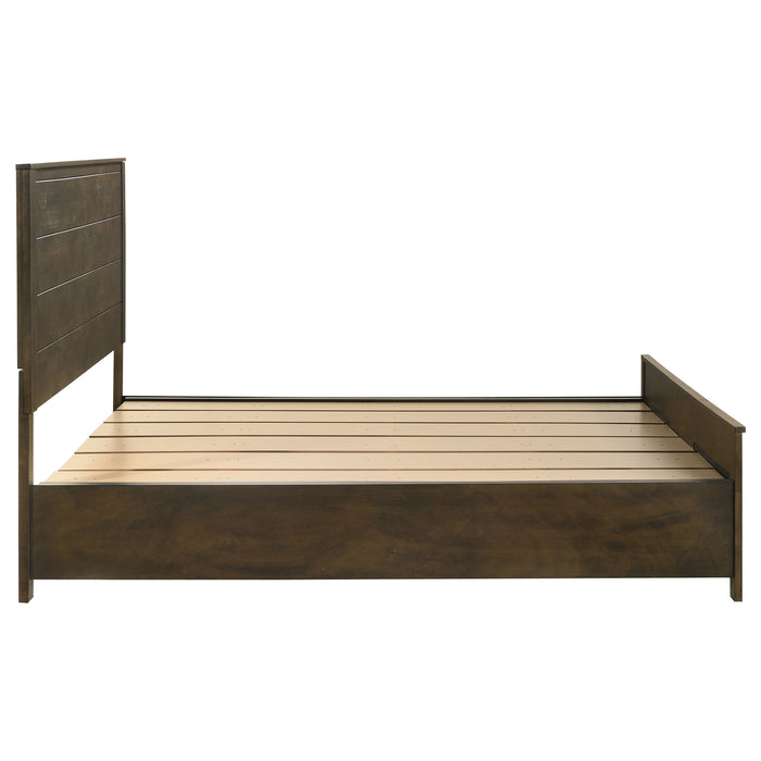 Woodmont Queen Storage Bed Rustic Golden Brown
