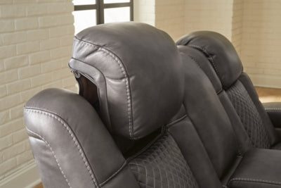 Fyne-Dyme Power Reclining Loveseat with Console