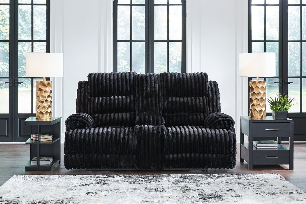 Rhine Falls Reclining Loveseat with Console