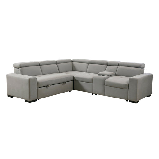 Farrah-(3)3-Piece Sectional with Adjustable Headrests, Pull-out Bed and Console image