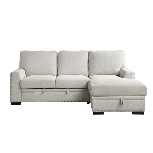 Morelia-(2)2-Piece Sectional with Pull-out Bed and Right Chaise with Hidden Storage image