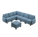 Garren-(7)7-Piece Sectional with Storage and Ottoman image