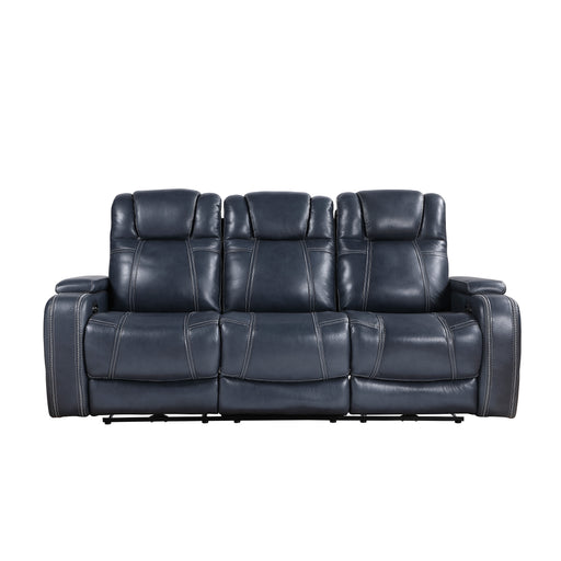 Keziah-Power Double Reclining Sofa with Power Headrests and Storage Arms image