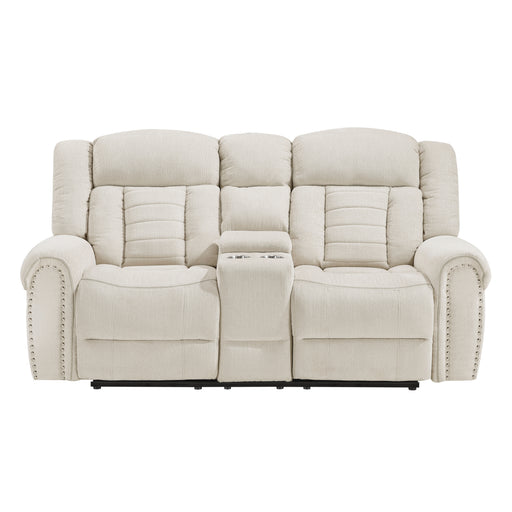 Nutmeg-Double Reclining Love Seat with Center Console image