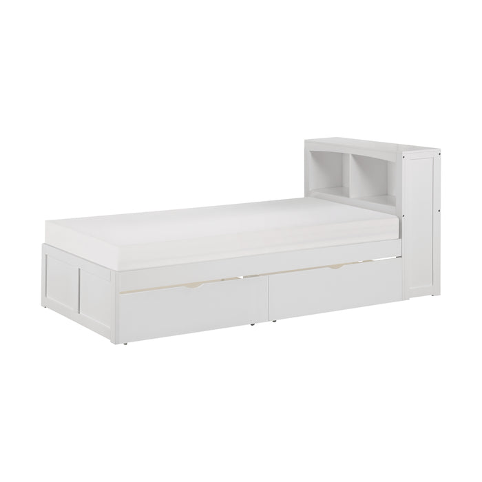Galen-(3) Twin Bookcase Platform Bed with Storage Boxes image