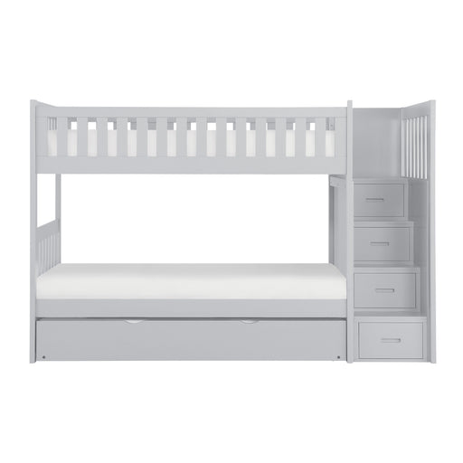 Orion-(5) Twin/Twin Step Bunk Bed with Twin Trundle image