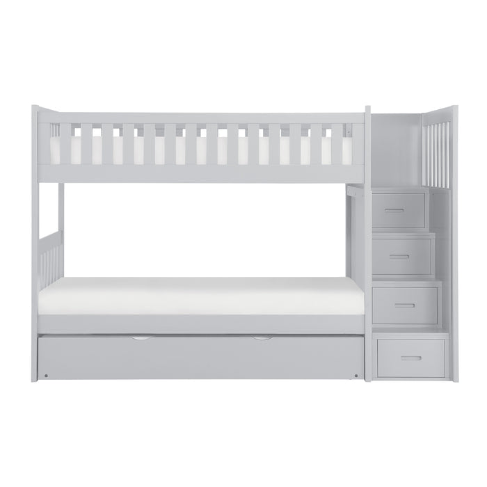 Orion-(5) Twin/Twin Step Bunk Bed with Twin Trundle image