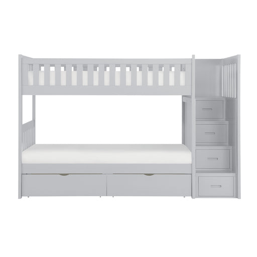 Orion-(5) Twin/Twin Step Bunk Bed with Storage Boxes image