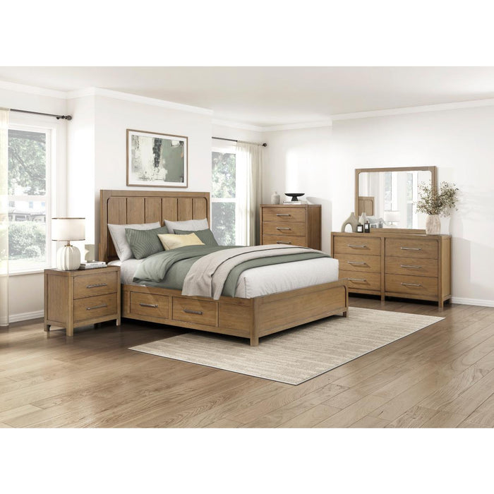 Charlotte Queen Platform Bed with Storage Side Rails